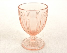 Anchor Hocking Footed Cordial, Pink Glass, Colonial Pattern, Paneled, Ribbed - £7.65 GBP