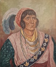 Osceola Seminole PRINT- NATIVE AMERICAN INDIAN ART VINTAGE (James Vlasat... - $478.95 MXN
