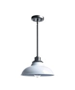 Claxy White Barn Style Pendant Light Brushed Nickel Finish New  - $362.40 MXN