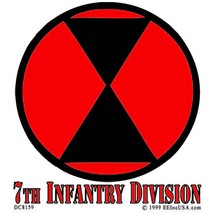 U.S. Army 7th Infantry Division Sticker 3-1/4&quot;X3-1/2&quot; - £7.40 GBP