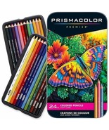 Prismacolor Premier 24 Soft Core Colored Pencils in Tin Box - £22.41 GBP