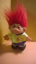 4 1/2&quot; Troll Red Hair Soccer Player #5 - Right Hand Star - Original Troll - $281.56 MXN