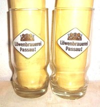 2 Lowenbrau Passau German Beer Glasses - £7.48 GBP