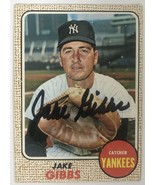 Jake Gibbs Signed Autographed 1968 Topps Baseball Card - New York Yankees - £15.72 GBP