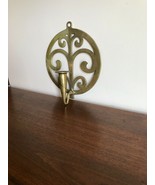 Vintage VCM Brass Art Nouveau Candle Holder Wall Sconce Scroll Wall Decor - £15.58 GBP