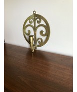 Vintage VCM Brass Art Nouveau Candle Holder Wall Sconce Scroll Wall Decor - $27.01 CAD
