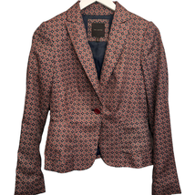 The Limited Satin Blazer Size XS Medallion Print Single Breasted All Ove... - $34.69