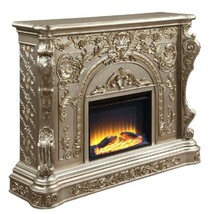 Danae 69&quot; Fireplace, Antique Silver Finish - $2,352.00
