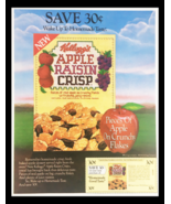 1984 Kellog&#39;s Apple Raisin Crisp Crunchy Flakes Circular Coupon Advertis... - £14.90 GBP