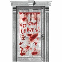 Asylum Dripping Blood Plastic Door Poster Halloween Party Decoration - £4.72 GBP