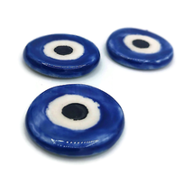 Blue Evil Eye Talisman Brooches For Women, Handmade Ceramic Jewelry For Her - £11.43 GBP+