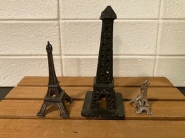 Set of Miniature Eiffel Tower Figurines Souvenirs  - $158.43 MXN