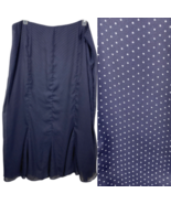 Cato Skirt 18/20W Maxi Long Chiffon Blue White Polka Dot Y2K Whimsigoth ... - $81.81 CAD