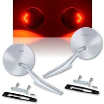 RH &amp; LH LED Turn Signal Convex Rear View Door Mirror Pair for 66-72 Chev... - £90.78 GBP
