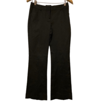 Body By Victoria Womens Flare Pants Black Mid Rise Stretch Pockets Belt ... - £14.02 GBP