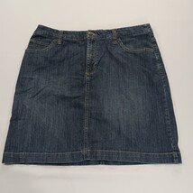 Merona RN#17730 Women's Blue Cotton Blend Stretch Denim Skirt Size 14 Waist 34" image 10