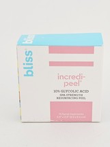 Bliss Incredi Peel 10% Glycolic Acid Spa Strength Resurface Peel Exfolia... - $279.06 MXN