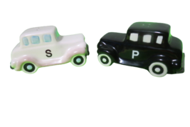 Pacific Giftware Black White 50s Roadster Cars Salt &amp; Pepper Shakers 4&quot;L - £9.49 GBP