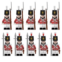 10pcs Napoleonic Wars British Army Redcoat The British NCO Private Minifigures - £19.17 GBP
