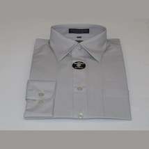 Mens Milani dress shirt soft cotton Blend easy wash business long sleeves Gray image 6
