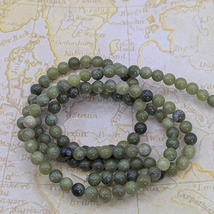 Serpentine Gemstone Round Beads – 6mm and 10mm - $7.95+
