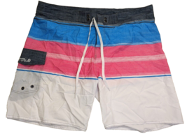 Nonwe Board Shorts Mens Swimming Trunks Blue Pink White Swim Beach Size 42 - $185.37 MXN
