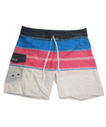 Nonwe Board Shorts Mens Swimming Trunks Blue Pink White Swim Beach Size 42 - $183.09 MXN