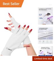 Luxury UV Protection Gloves for Gel Manicures – Fingerless Design, UPF 50+ - $14.80