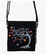 Black Tree of Life Crossbody Bag Purse    NEW   - £19.57 GBP
