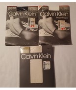 Vtg Calvin Klein Control Top Hose Pantyhose Size C &amp; D lot of 3 -191, 72... - £13.42 GBP
