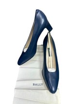 BALLY Rosebud Blue Leather Pump Heel Shoes Size 9 M Made in Italy - $14.84