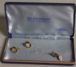 Vintage Eversharp Parker pen box with out pens but does have cufflinks and tie c - £13.25 GBP