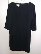 Talbots Ladies 3/4-SLEEVE Black DRESS-10-GENTLY WORN-LINED-LIGHTWEIGHT-NICE - £6.76 GBP