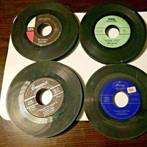 Lot of 36 vintage 1950s-60s Rock Pop 7&quot; Single 45 RPM Juke Box Records ? - £23.50 GBP