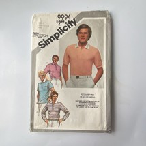 Simplicity 9994 Sewing Pattern 1981 Size 38 Vintage Mens Pullover Shirt - $9.87