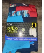 Athletic Works ~ Boys Boxer Briefs 5-Pair Underwear Polyester Blend (B) ~ S - $13.21