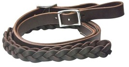 Western Horse Latigo Burgundy Braided Heavy Leather Contest Barrel Ropin... - £14.76 GBP