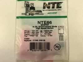 (1) NTE NTE66 MOSFET N−Ch, Enhancement Mode High Speed Switch 66 - £7.06 GBP