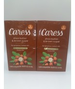(12) Caress Shea Butter &amp; Brown Sugar Bar Soap Exfoliating Beauty Bars 3... - $672.84 MXN