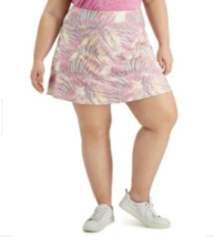 Ideology Womens Plus Size Skort Tie Dye Tiered Quick Dry 1X 2X 3X Tropic Fusion - £15.95 GBP