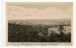  Hancock Maryland from Jackson&#39;s Hill in West Virginia Albertype Postcard  - £14.21 GBP