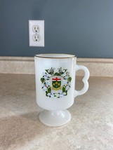 Vintage Ontario Canada Coffee Pedestal Mug Milk Glass Cup - £5.38 GBP