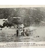 1914 Servian Artillery Defend Nish Balkan War WW1 Print Antique Military  - £31.46 GBP