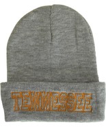 Tennessee Cuffed Winter Knit Beanie Toboggan Hat (Gray/Orange) - $14.95