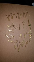 Lot- 26 Vintage Intercast Miniature Tools TOOL Pieces Charms 1960s Metal - £37.38 GBP