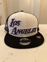 Los Angeles Lakers New Era City Edition 9FIFTY Snap Back Hat- White/Purple - £19.84 GBP