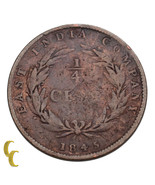 1845 Straits Settlement East India Company (1826 - 1858) 1/4 Cent KM #1 ... - $35.24 CAD