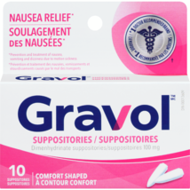 Gravol Comfort Shaped Suppositories 100 mg 10 Suppositories - FROM CANADA - $23.09