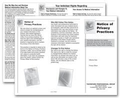 Primary image for EGP Notice of Privacy Practices HIPAA Trifold Brochure, 5 Packs of 50
