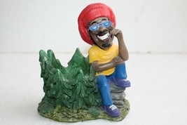 Rasta Jamaican Ganja Man With Ashtray Resin Figurine Painted Collectible - $39.15